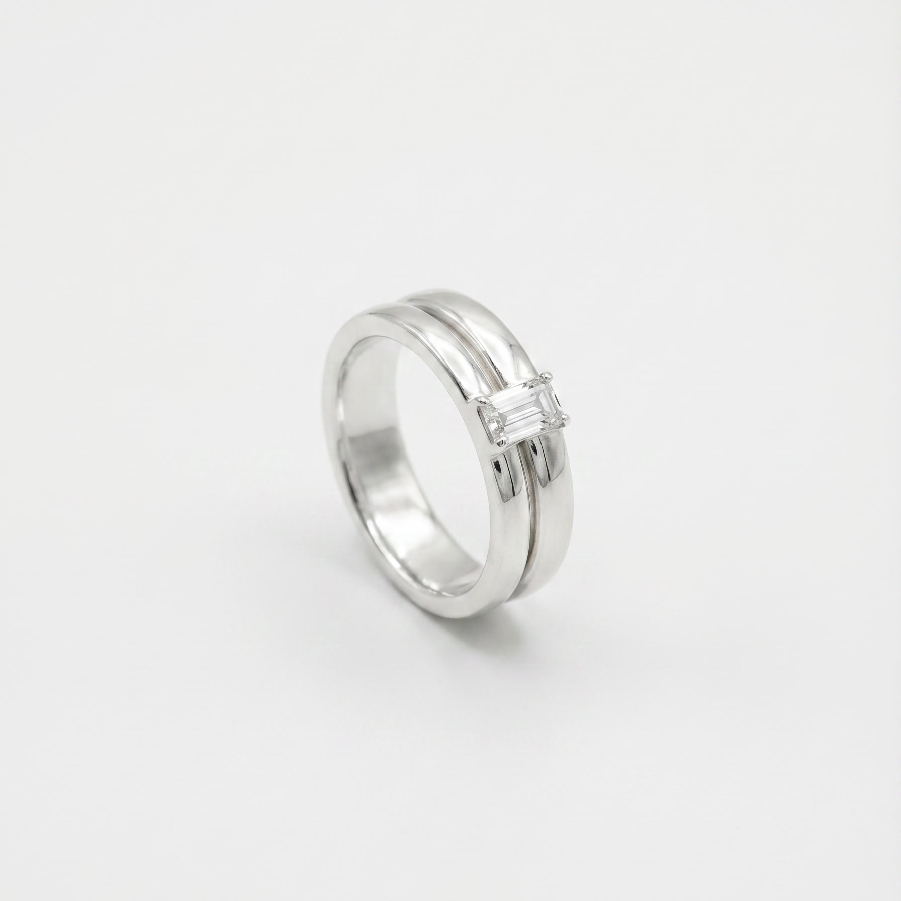 Emerald Cut Double Ring