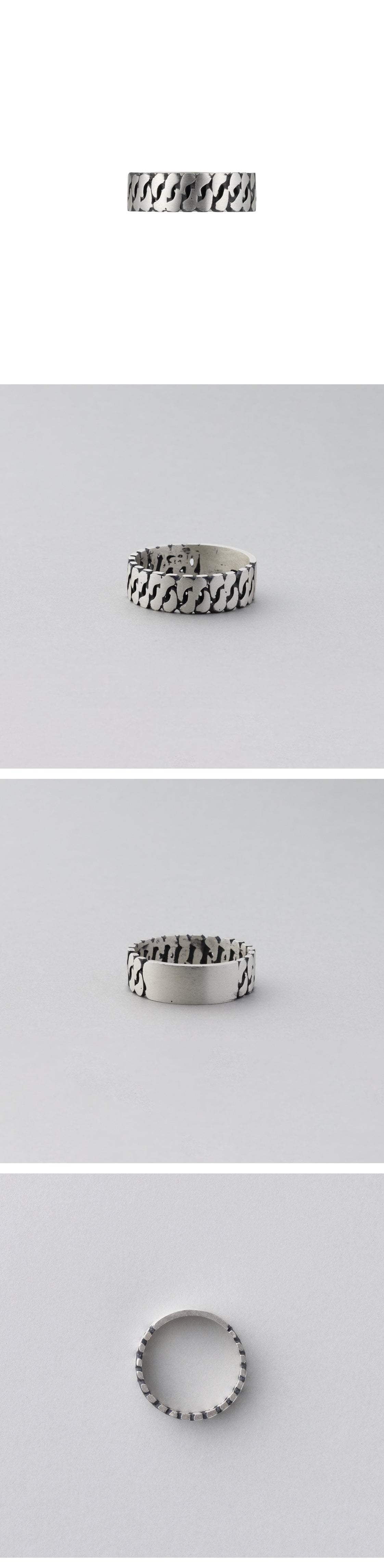 シルバー フラット チェーン リング / SILVER FLAT CHAIN RING