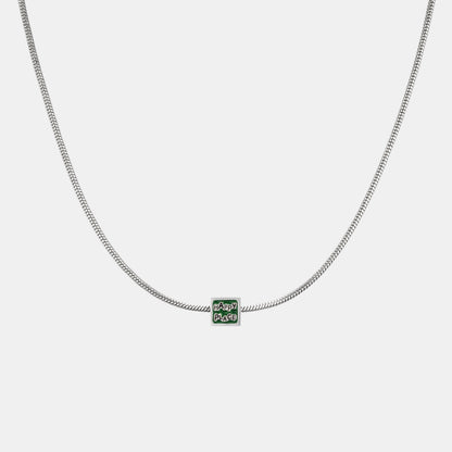 HAPPY PLACE グリーン スクエア ネックレス / HAPPY PLACE GREEN SQUARE NECKLACE