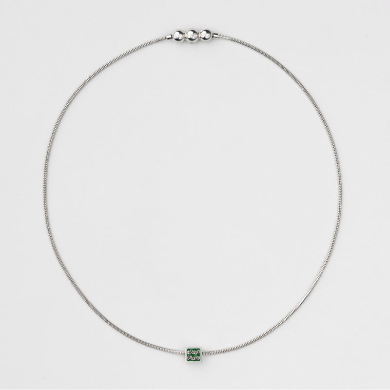 HAPPY PLACE グリーン スクエア ネックレス / HAPPY PLACE GREEN SQUARE NECKLACE