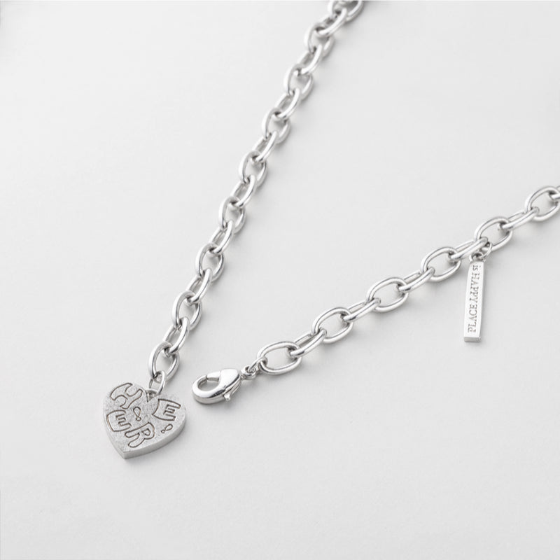 HAPPY PLACE フラット ハート ネックレス / HAPPY PLACE PLAT HEART NECKLACE