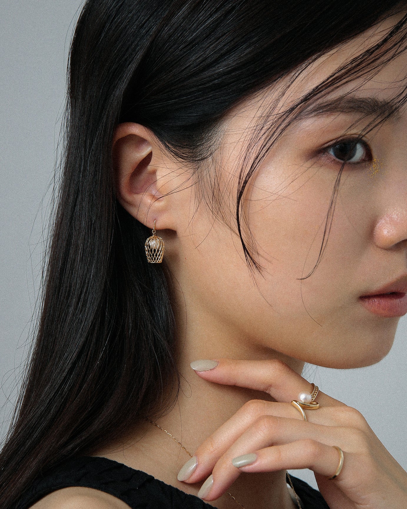 K10 ランタン パール ピアス / 10K lantern pearl pierced earring | アモンズ – amondz