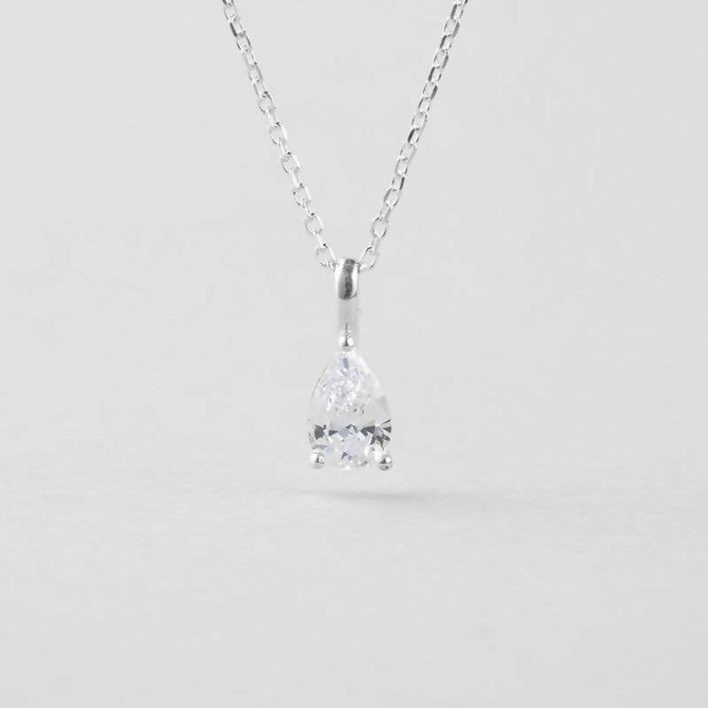 シルバー ペア カット ネックレス / Silver Pear Cut Necklace
