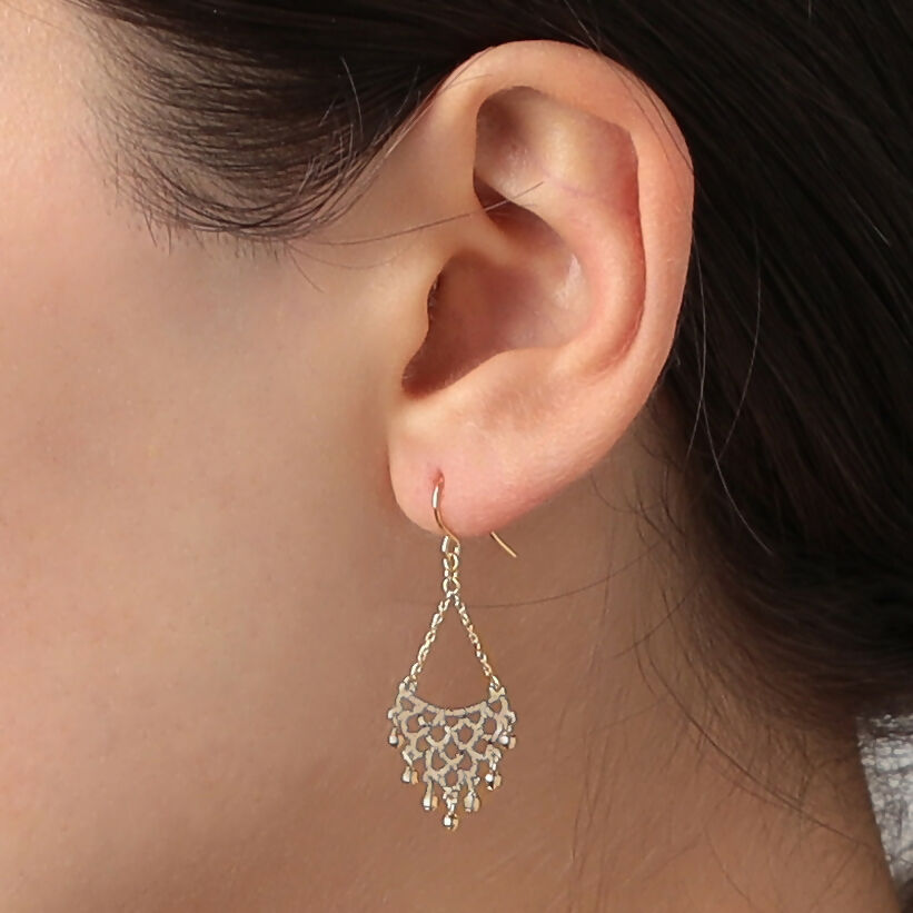 K18 ミラーボール フックピアス / 18K Mirror Ball Hook Earrings