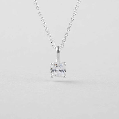 シルバー クッション カット ネックレス / Silver Cushion Cut Necklace