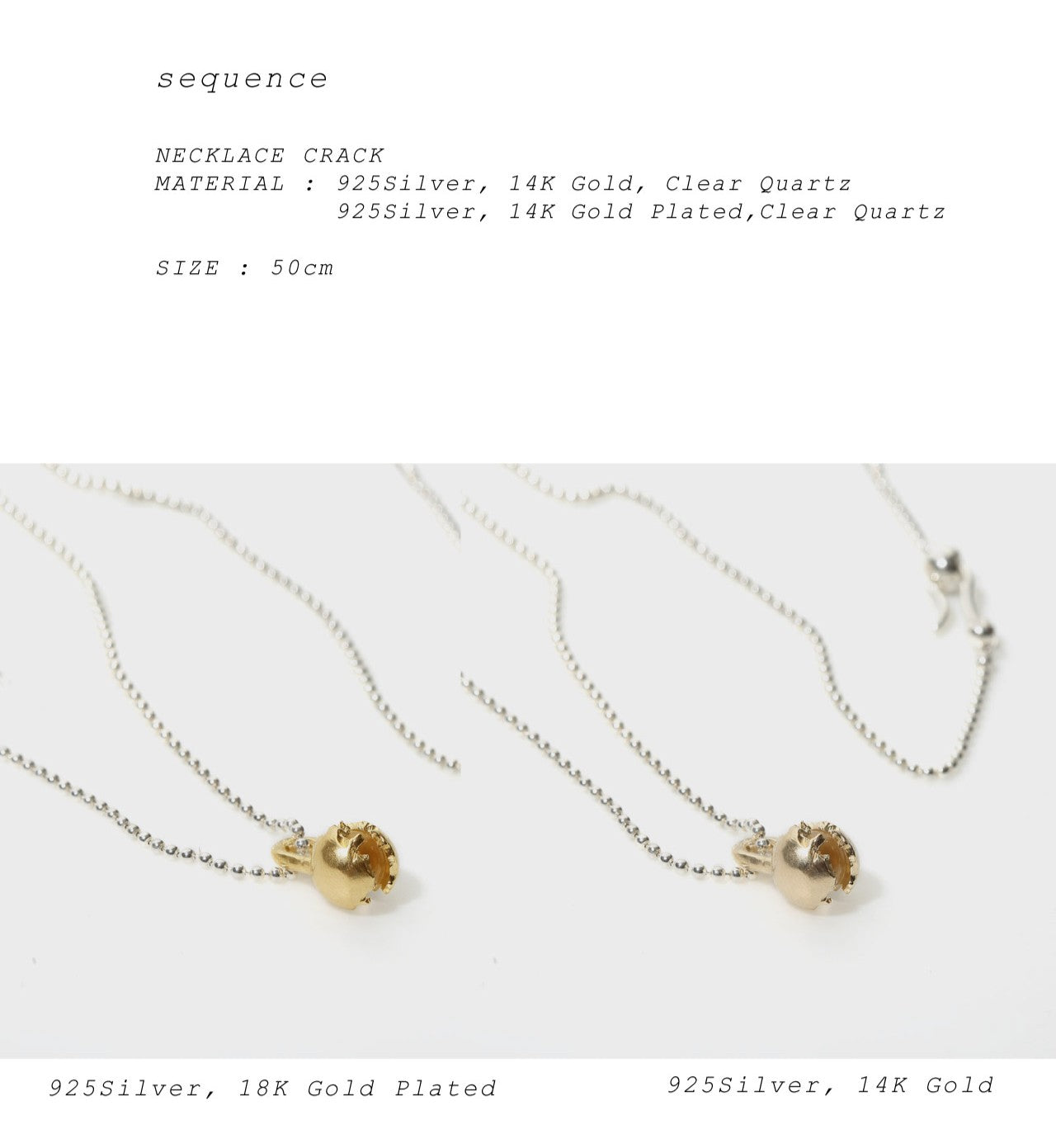 sequence ネックレス クラック / sequence NECKLACE CRACK