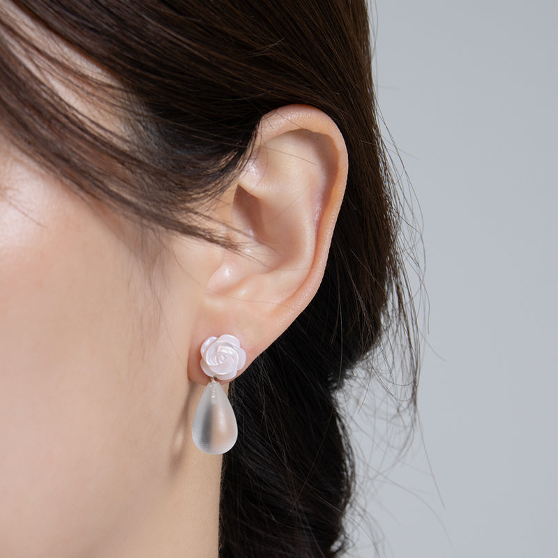 ドロップ ローズ ピアス / drop rose earring