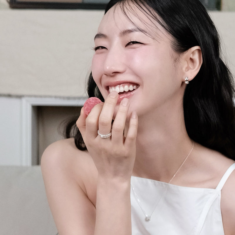 Snow white puff sleeves ring(L)