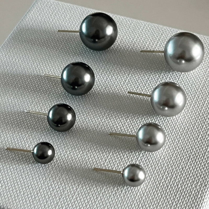 K14 Glow Gray Pearl Earring