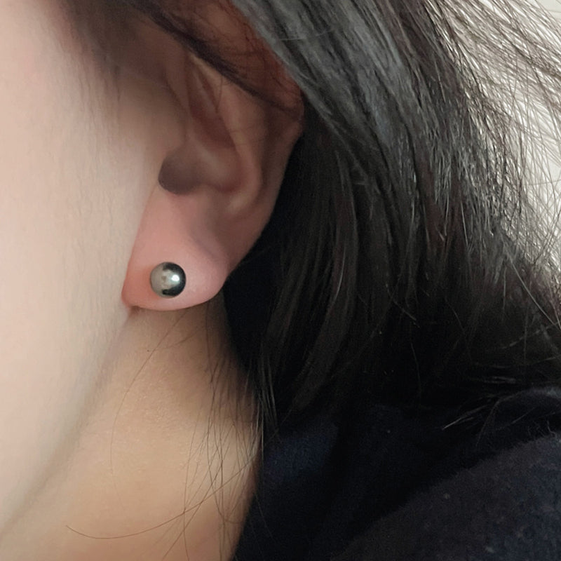 K14 Glow Gray Pearl Earring