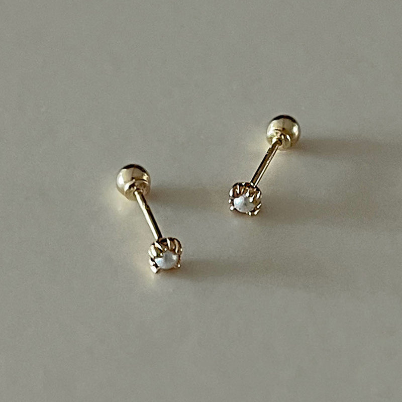 K14 2mm Cognac dia mini gold piercing