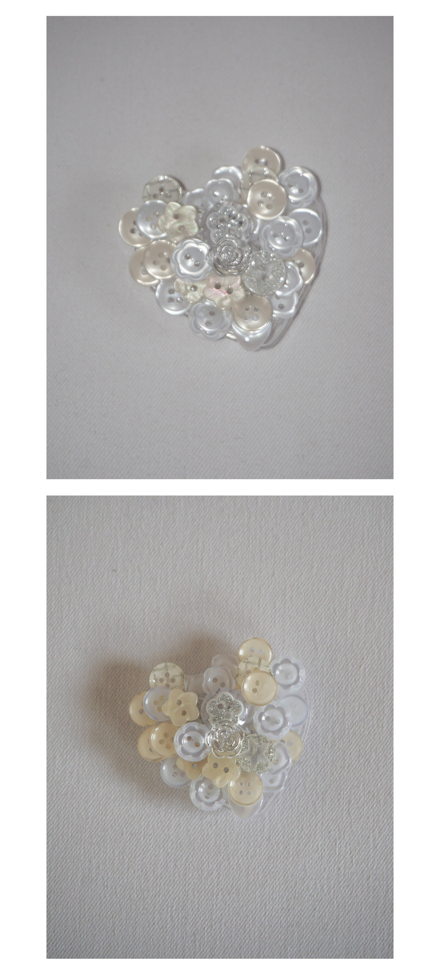 VINTAGE BUTTON HEART TALK