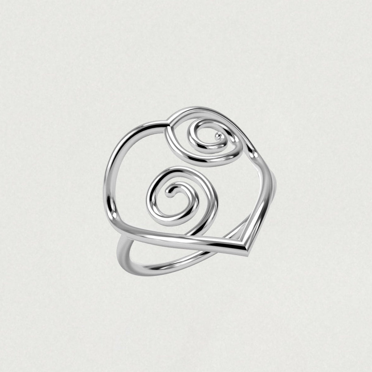 FLOW LINE HEART RING