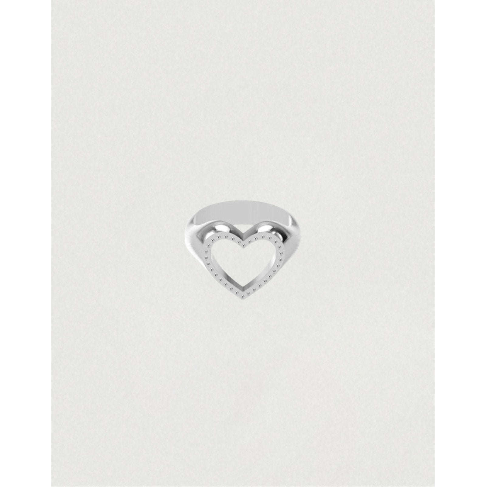 COOKIE FRAME HEART STUD RING
