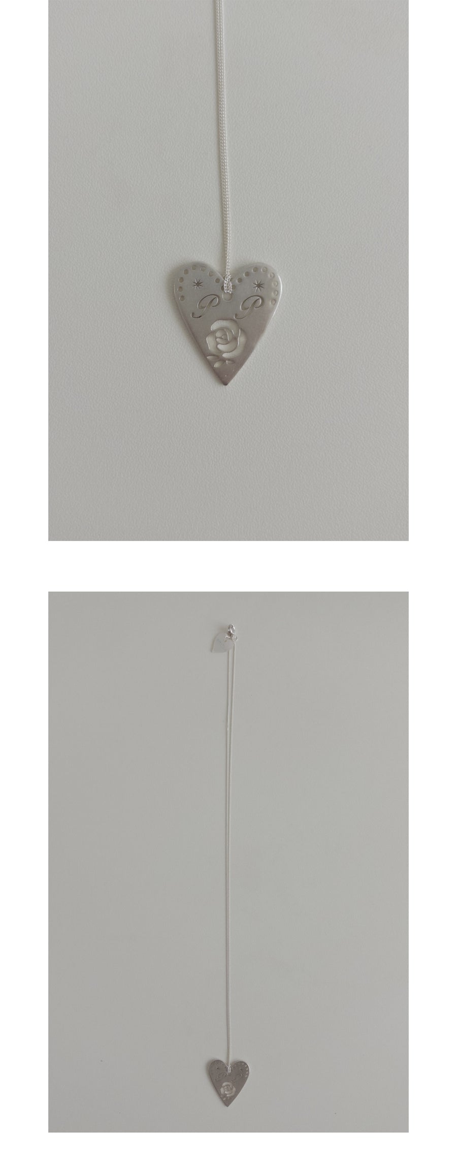 Garden Rose Heart Pendant Necklace