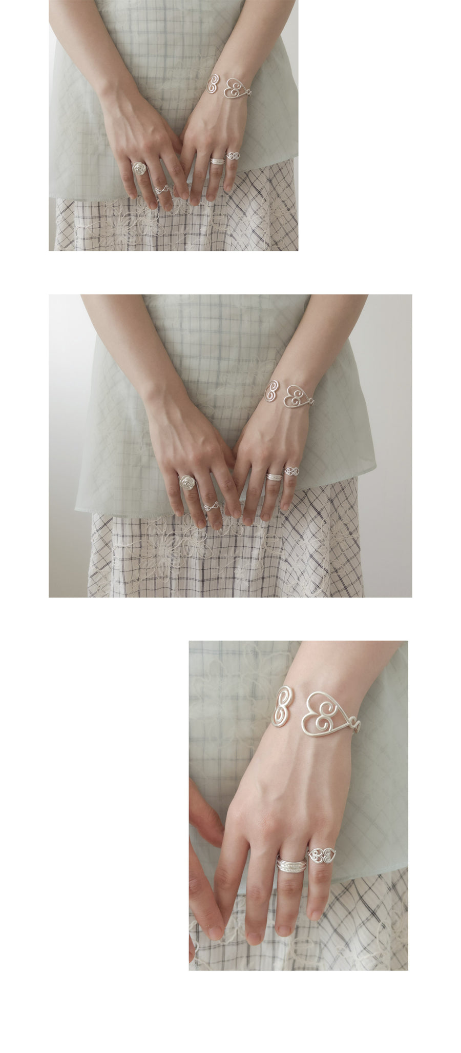 Balcony Heart Rolling Bangle Bracelet