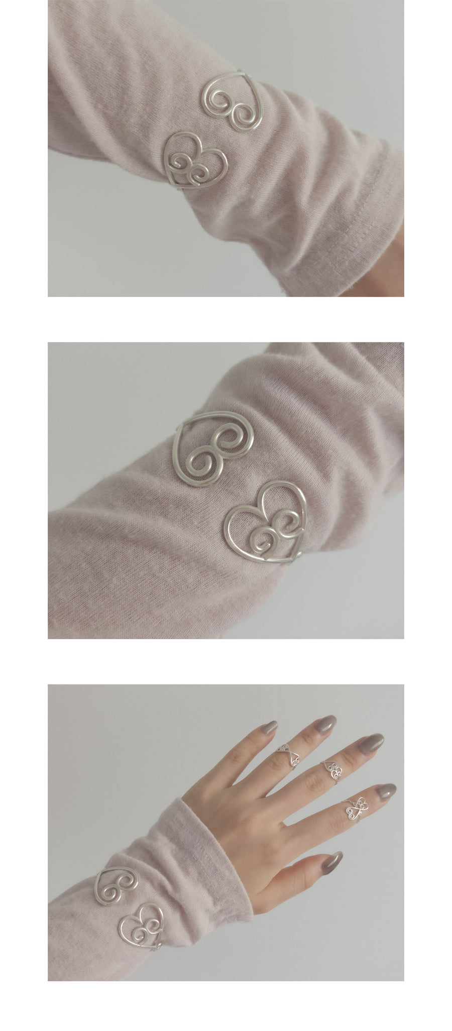 Balcony Heart Rolling Bangle Bracelet