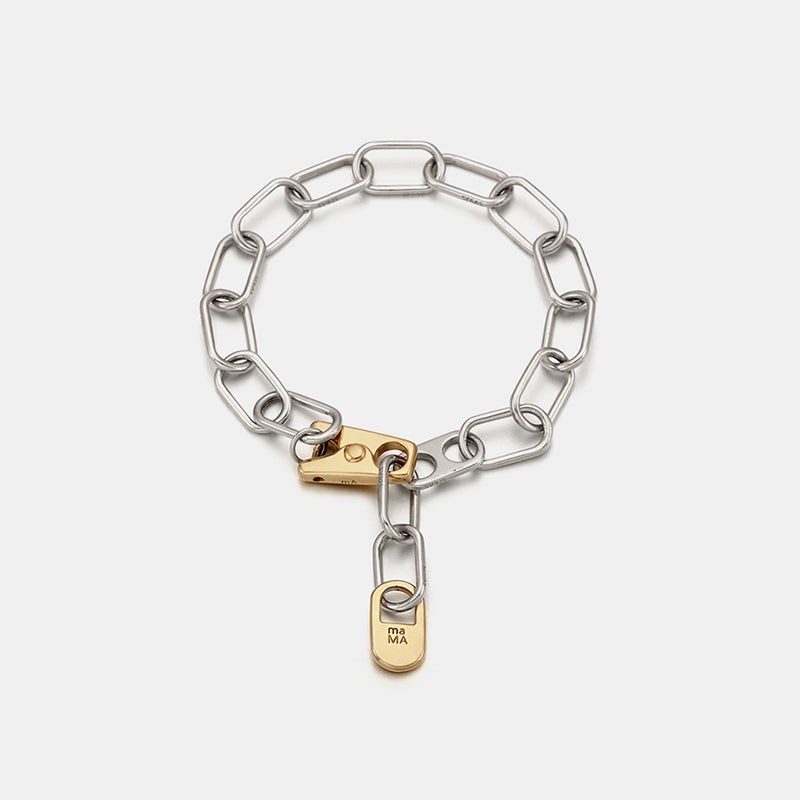 TONGS ユニセックス ミディアム ブレスレット：ホワイト コンビ / TONGS UNISEX MEDIUM BRACELET - WHITE COMBI