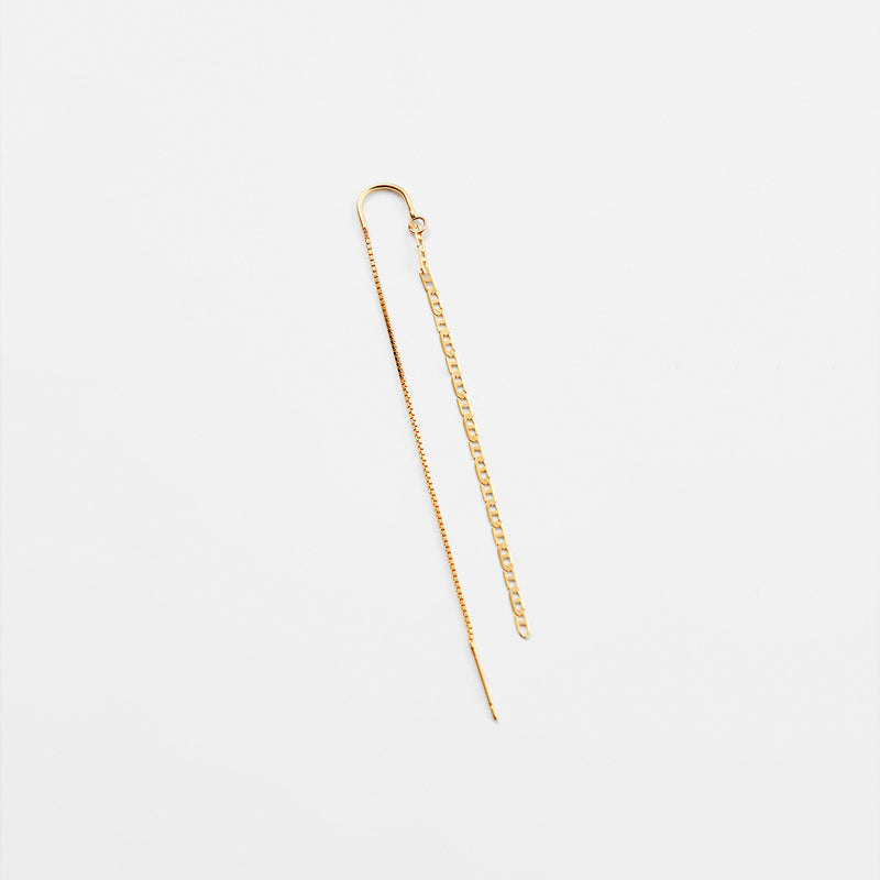 K14 イエロー ゴールド ロープ ラダー ピアス / 14K Yellow Gold Rope Ladder Earrings