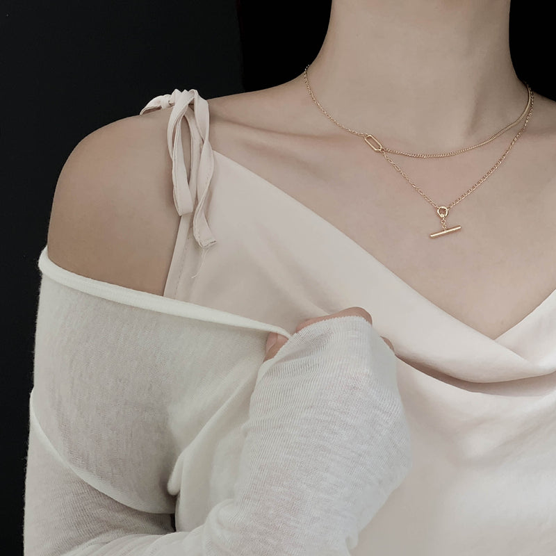 AVIROD ダブルネス クロスバー シルバー ネックレス / AVIROD DOUBLENESS CROSSBAR SILVER NECKLACE