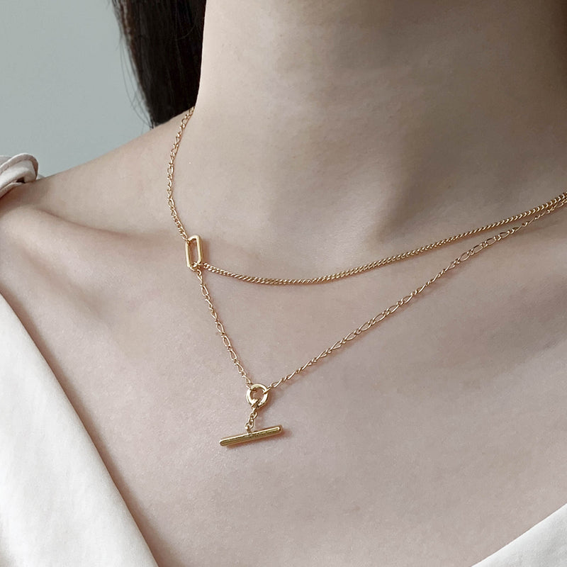 AVIROD ダブルネス クロスバー シルバー ネックレス / AVIROD DOUBLENESS CROSSBAR SILVER NECKLACE