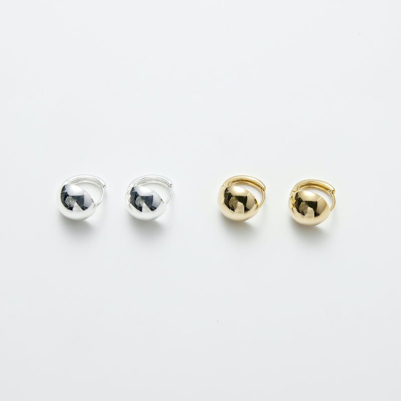 シルバー ボール ワンタッチ ピアス / Silver Ball One-Touch Earrings