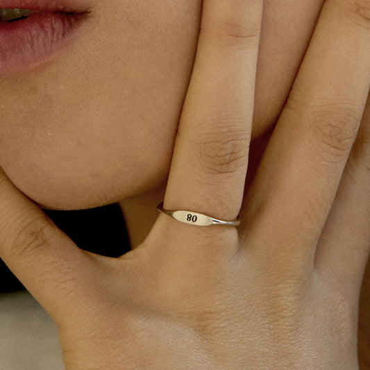 K14 ホワイト ウェーブ スリム レイヤード リング / 14K White Wave Slim Layered Ring