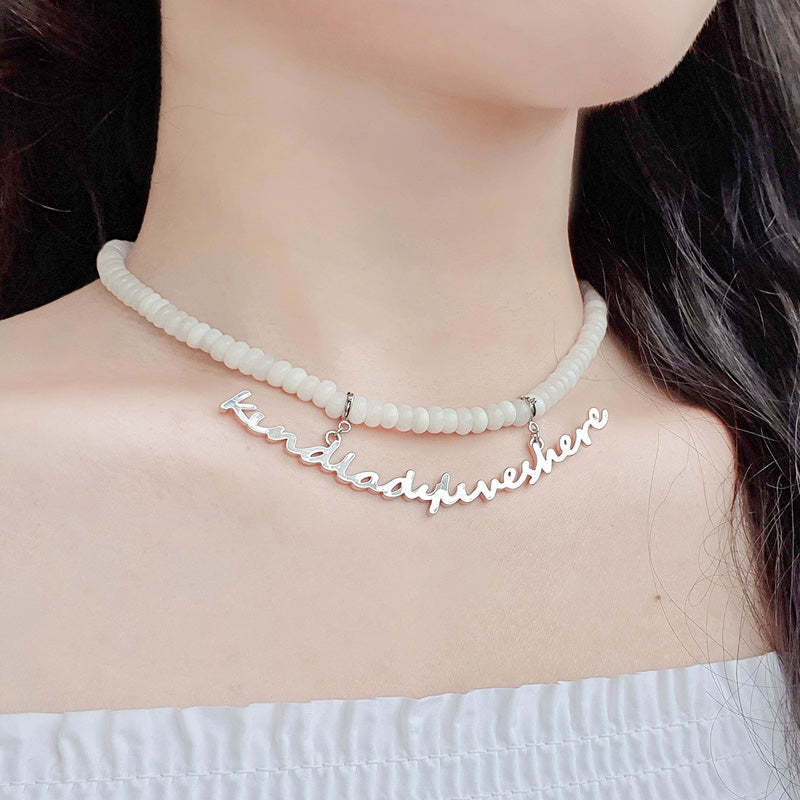 FAVO-LIT ジェイド レター ネックレス / FAVO-LIT JADE LETTER NECKLACE | アモンズ