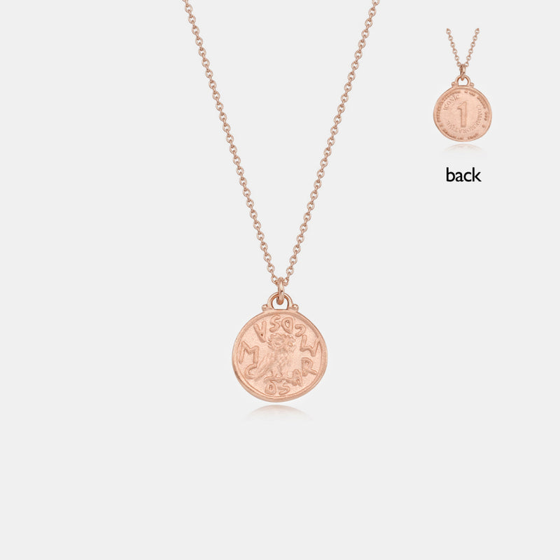 K14 RE-CO'DE オウル スモール コイン ネックレス / 14K RE-CO'DE OWL SMALL COIN NECKLACE