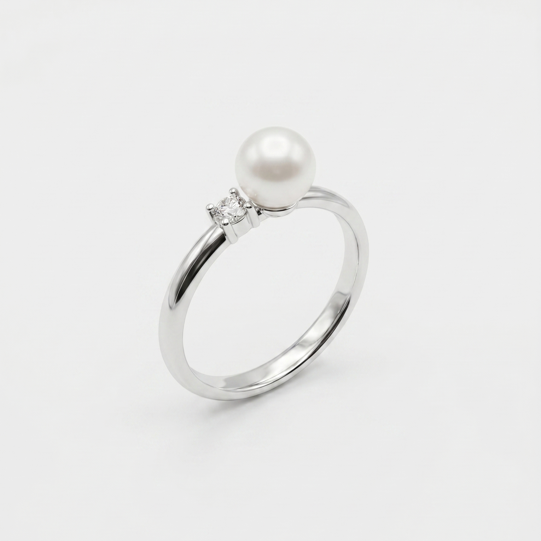 Pearl & Cubic Zirconia Ring