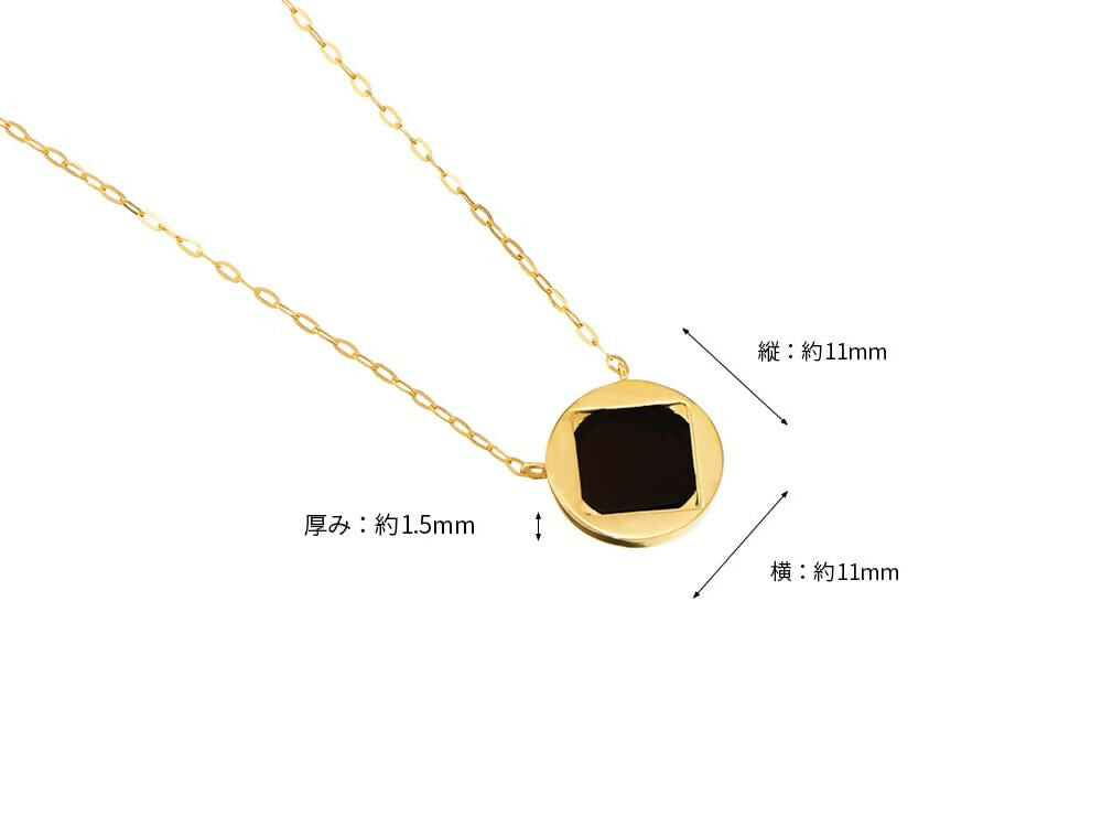 K18 スクエアコインネックレス / 18K Square Coin Necklace