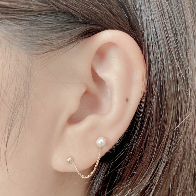 【CLEARANCE LAST SALE】 K14 イエロー ゴールド アウトカンツ ピアス [シングル] / 14K Yellow Gold Out  Conch Earring [Single]