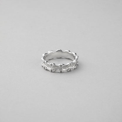 ROMANCE ハート ボーン スモール シルバー リング / ROMANCE HEART BONE SMALL SILVER RING