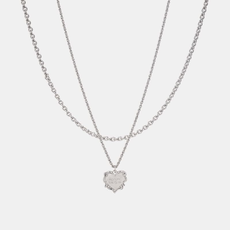 ROMANCE ハート 2ライン ネックレス / ROMANCE HEART TWO LINE NECKLACE