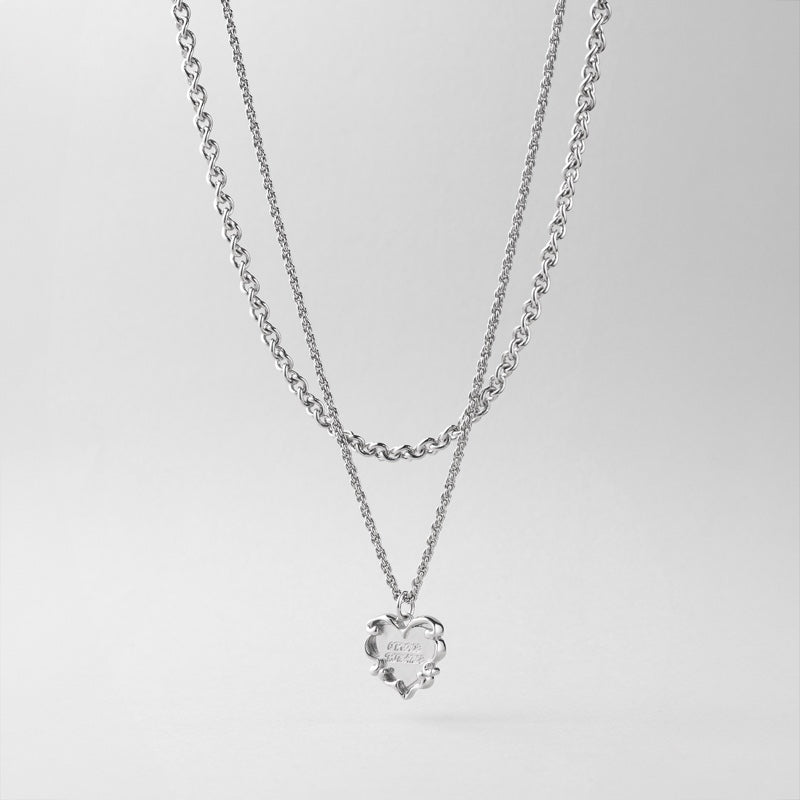 ROMANCE ハート 2ライン ネックレス / ROMANCE HEART TWO LINE NECKLACE