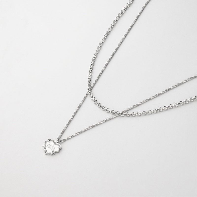 ROMANCE ハート 2ライン ネックレス / ROMANCE HEART TWO LINE NECKLACE