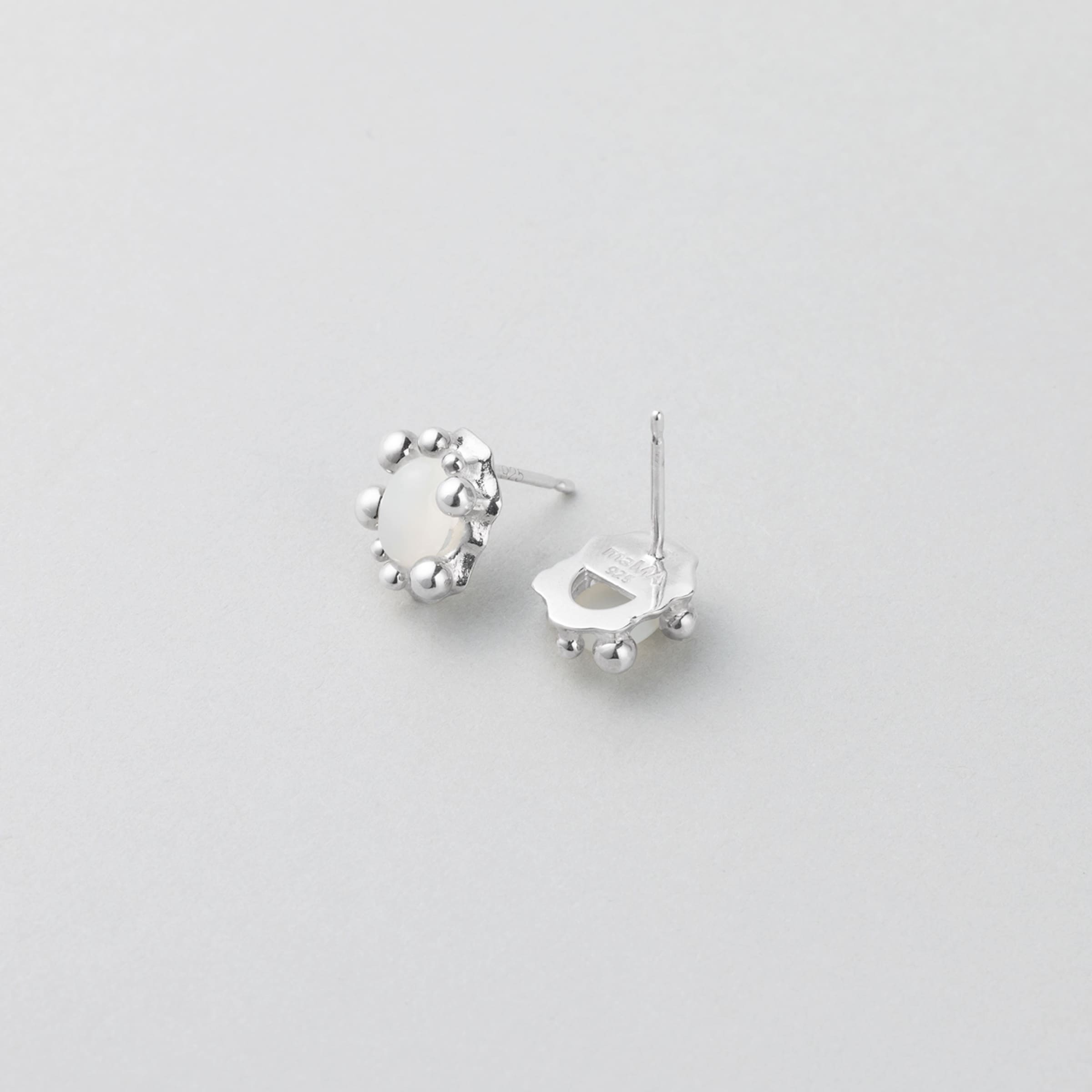 SOAPY バブル ムーンストーン シルバー ピアス / SOAPY BUBBLE MOONSTONE SILVER EARRINGS