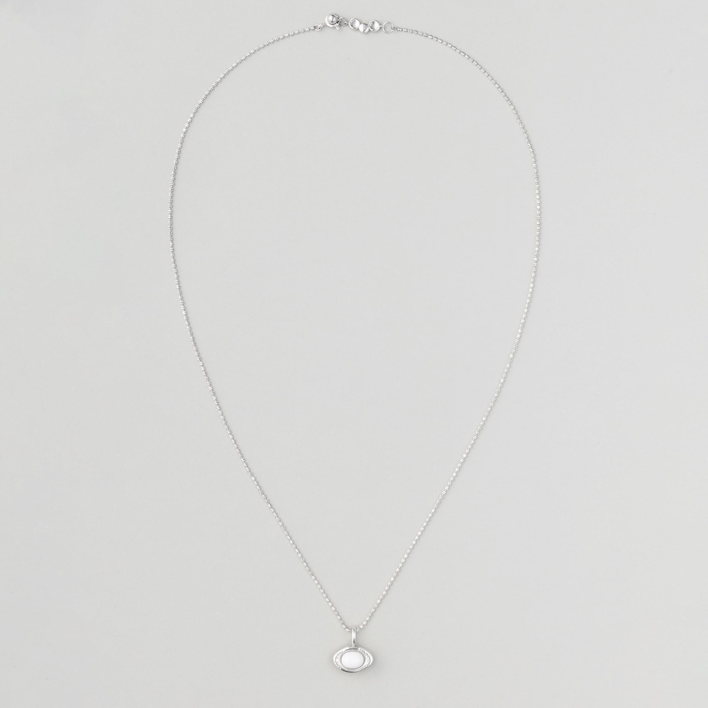 SOAPY 2WAY ミルキー ストーン シルバーネックレス / SOAPY TWO WAY MILKY STONE SILVER NECKLACE