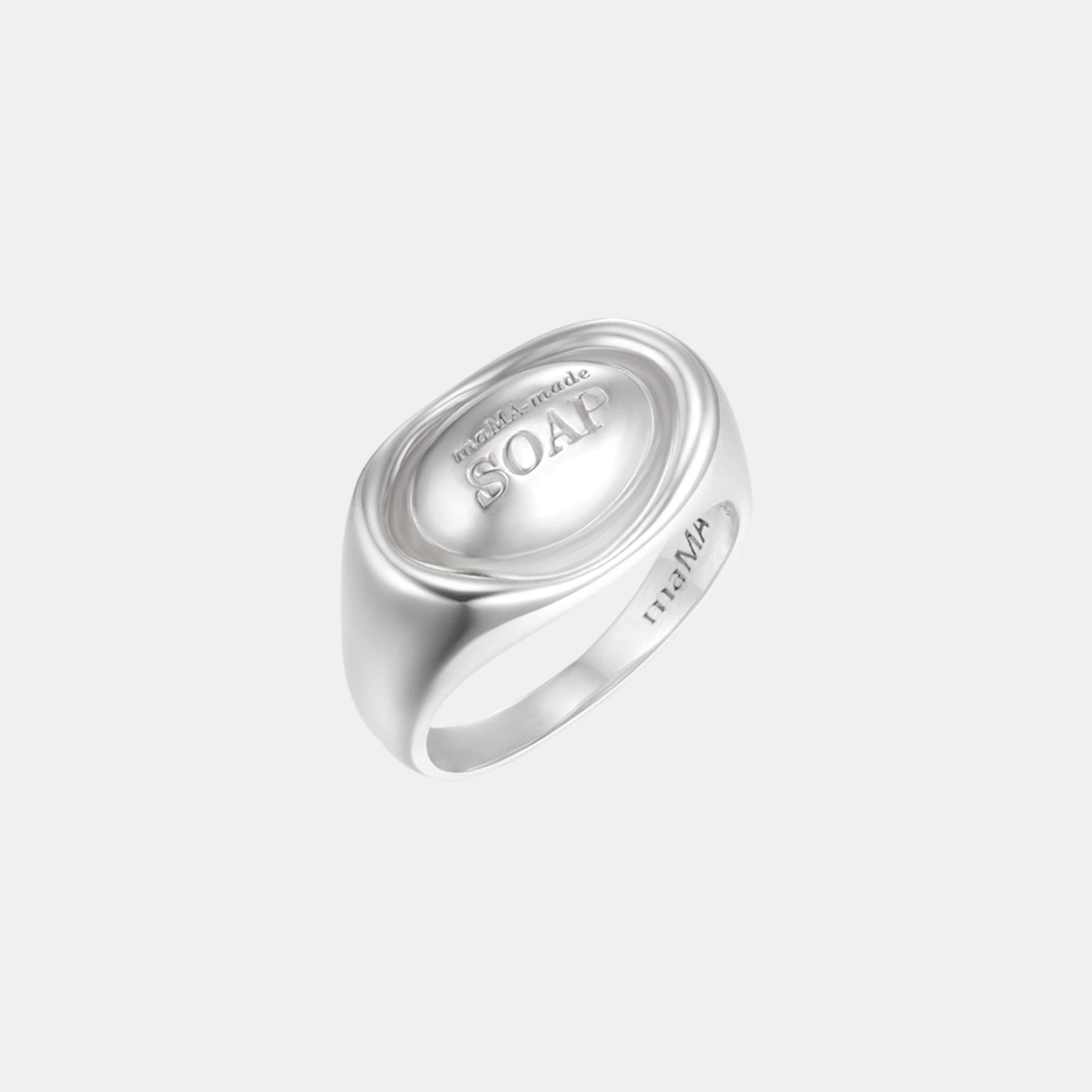SOAPY ボリューム オーバル シルバー ピンキー リング / SOAPY VOLUME OVAL SILVER RING