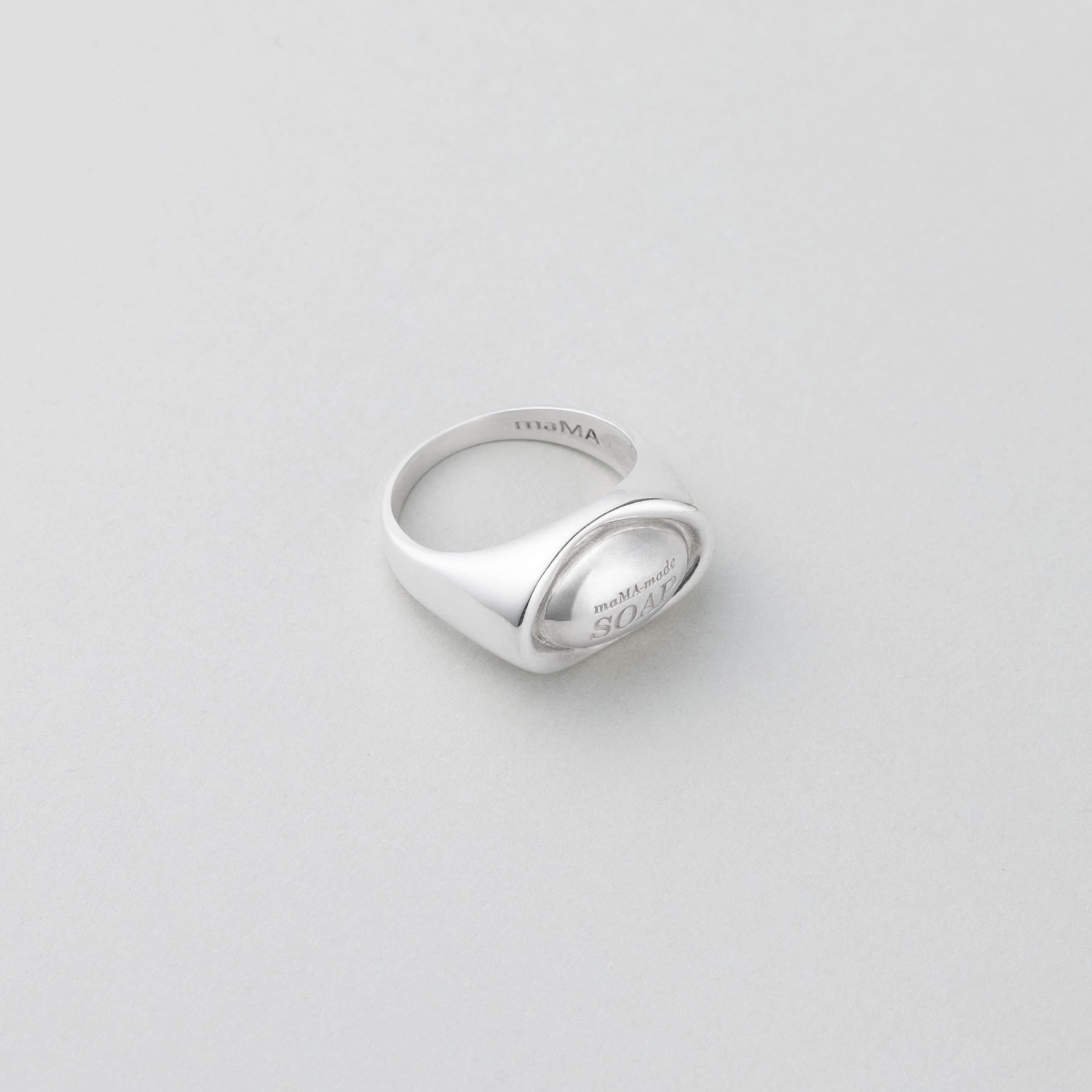 SOAPY ボリューム オーバル シルバー ピンキー リング / SOAPY VOLUME OVAL SILVER RING