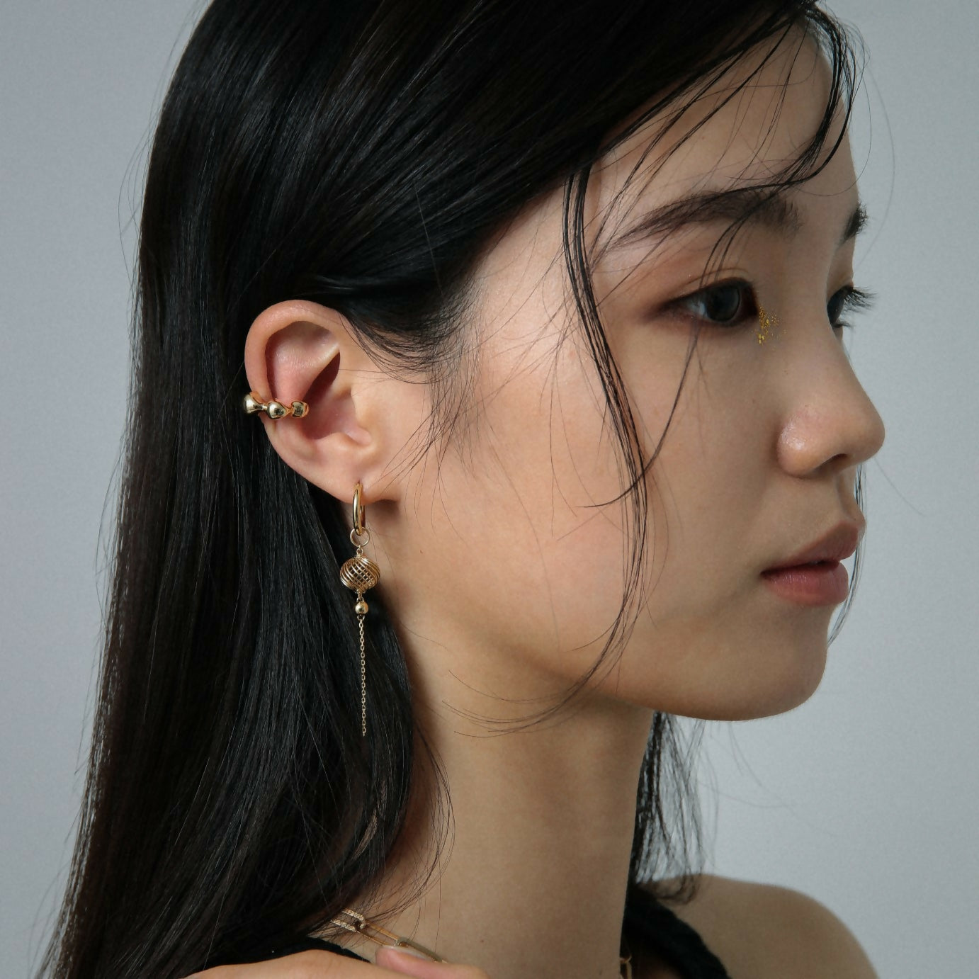 K10 バブル イヤーカフ / 10K bubble ear cuff