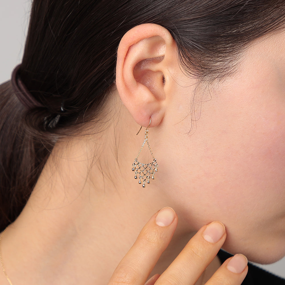 K18 ミラーボール フックピアス / 18K Mirror Ball Hook Earrings | アモンズ – amondz