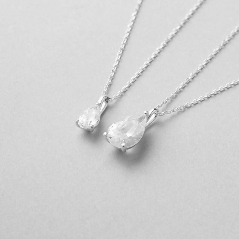 シルバー ペア カット ネックレス / Silver Pear Cut Necklace
