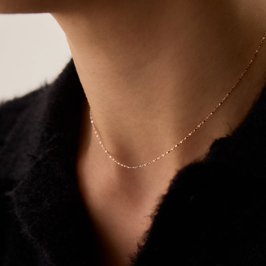 シルバー ツイスト チェーン ネックレス / SILVER TWIST CHAIN NECKLACE