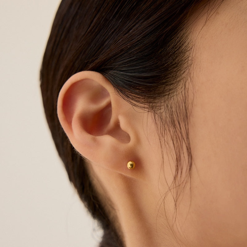 シルバー シンプル ボール ピアス / SILVER SIMPLE BALL EARRINGS