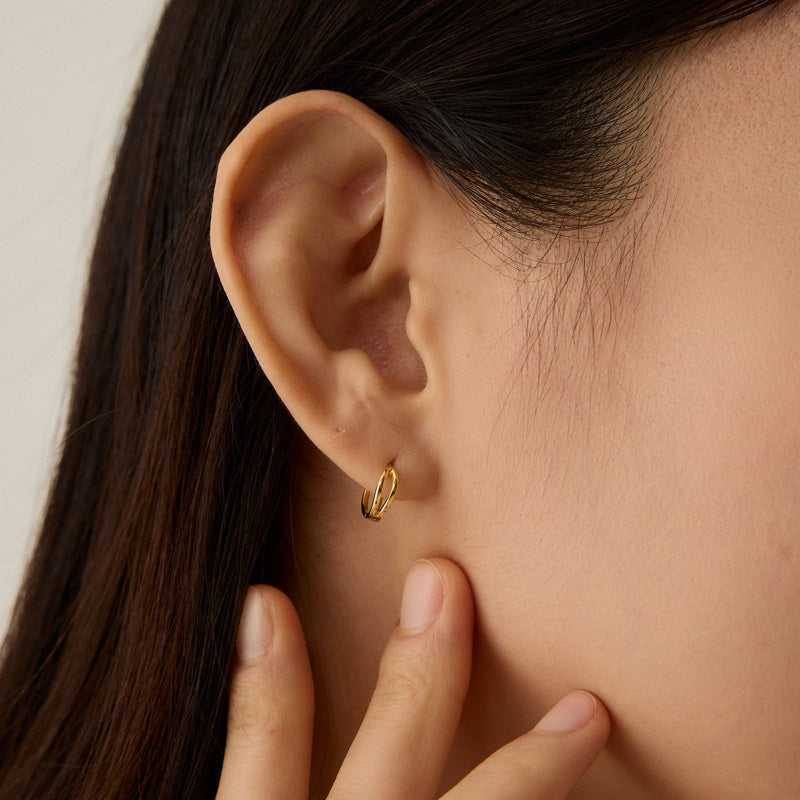 シンプル 2ライン ワンタッチ ピアス / SIMPLE 2 LINES ONE TOUCH EARRINGS