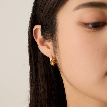 しずく ツイスト ワンタッチ ピアス / WATER DROP TWIST ONE TOUCH EARRINGS