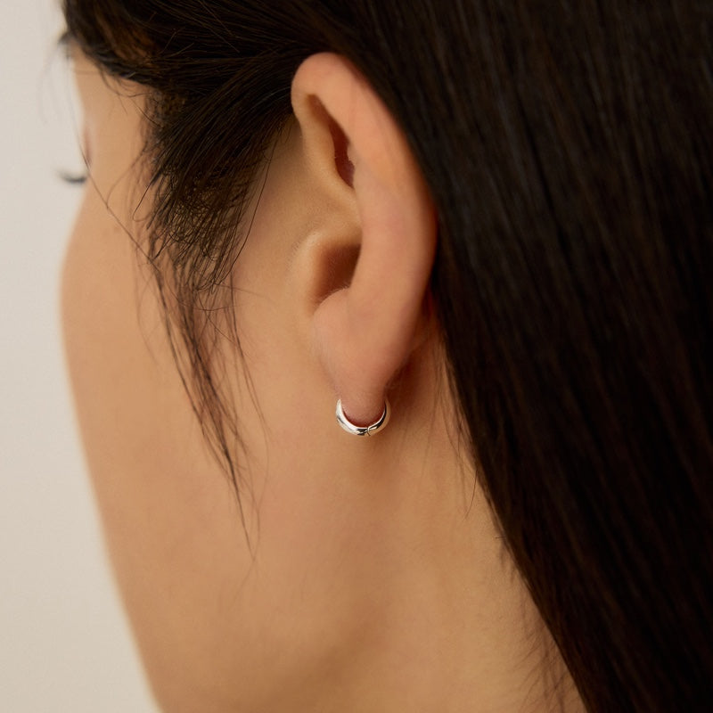 シルバー しずく スモール ワンタッチ ピアス / SILVER WATER DROP SMALL ONE TOUCH EARRINGS