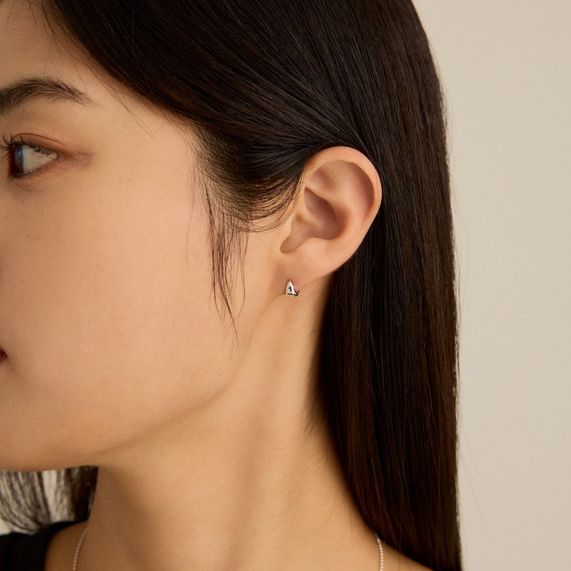 シルバー しずく スモール ワンタッチ ピアス / SILVER WATER DROP SMALL ONE TOUCH EARRINGS