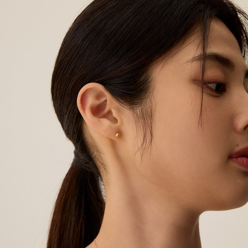 シルバー シンプル ボール ピアス / SILVER SIMPLE BALL EARRINGS